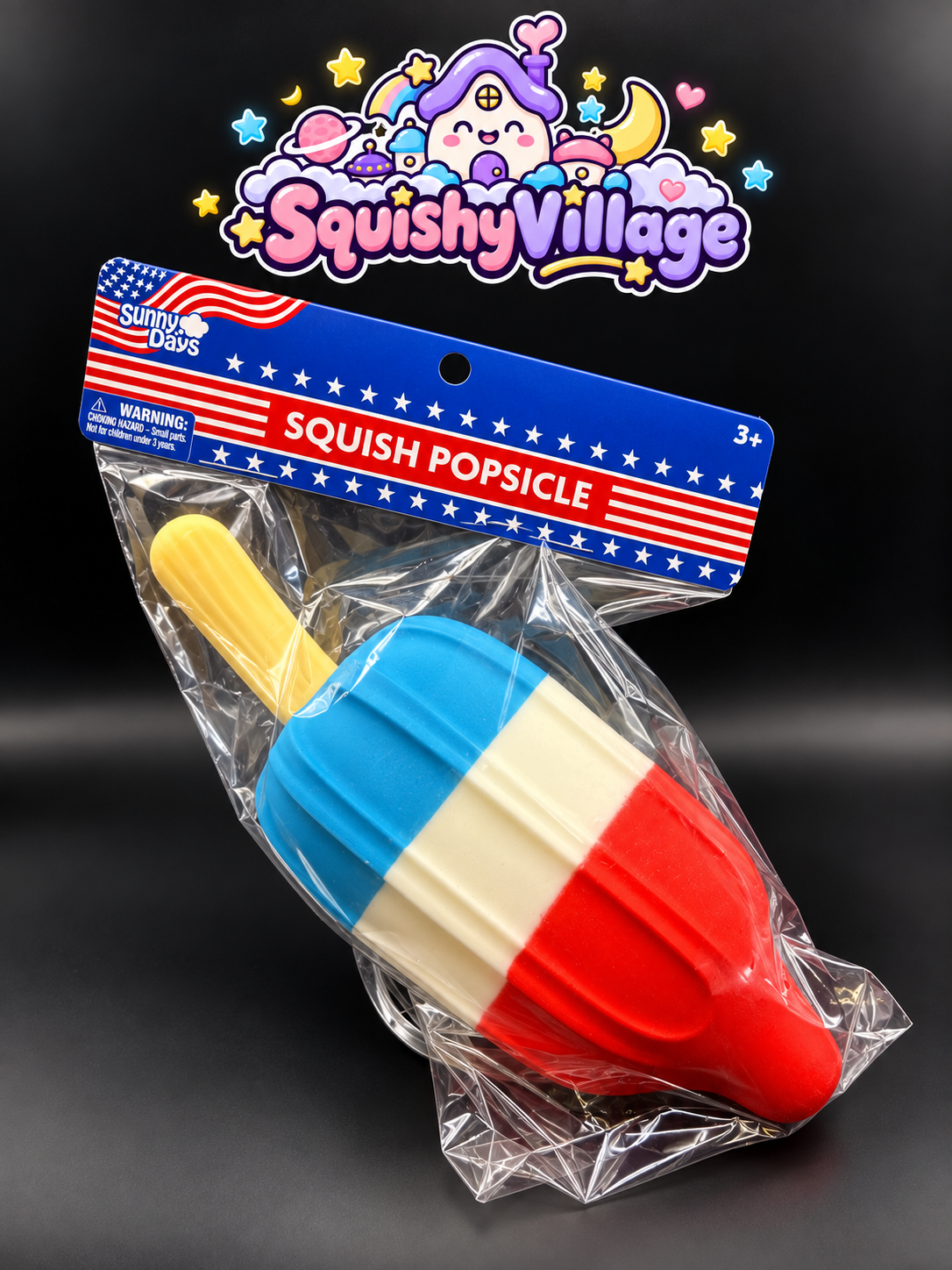 Sunny Days Red, White & Blue Squish Popsicle