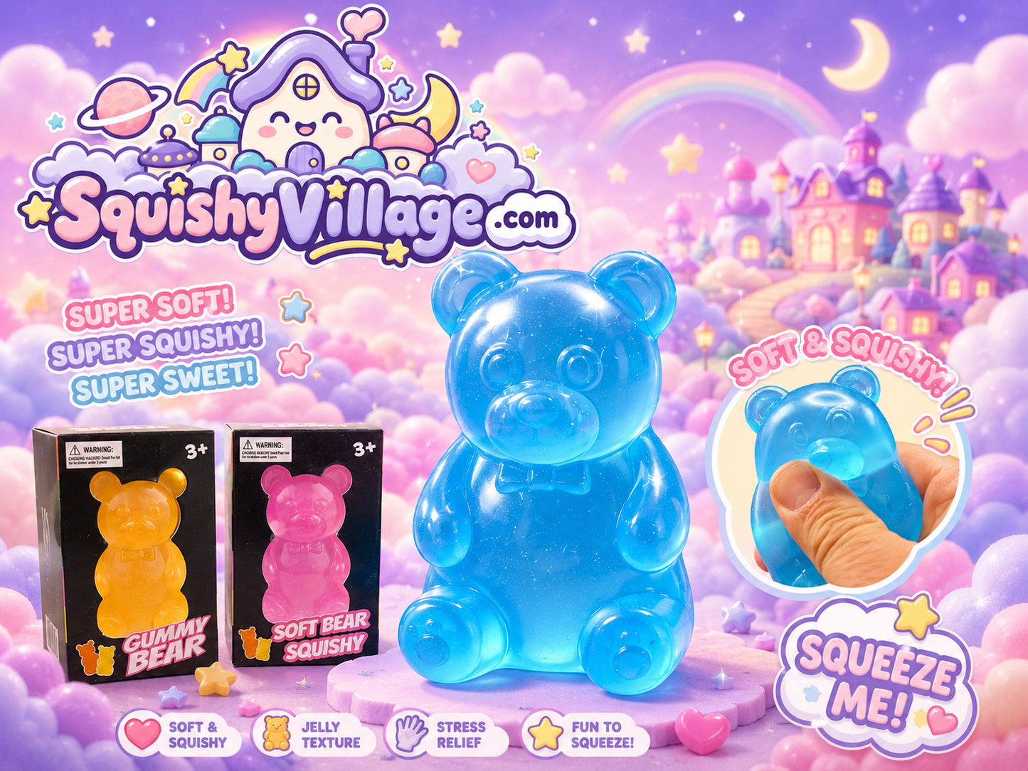 Gummy Bear Squishy in one random color