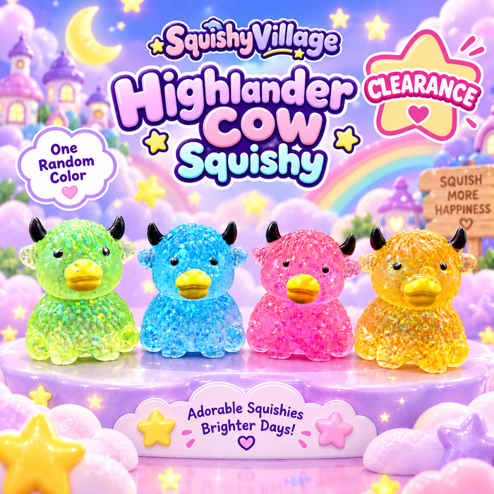 Misfit Highlander Cow Squishy – One Random Color