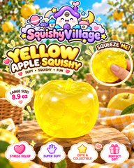 Large Yellow Apple Squishy – 8.9 oz Jelly Stress Toy