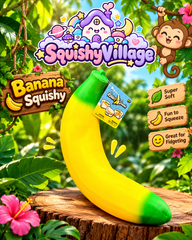 Giant Banana Squishy – Lulu Snacks Squeeze & Stretch Fidget Toy
