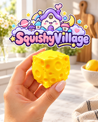 Cheese Squishy Toy - Soft Stress Relief Fidget - Squishy Village