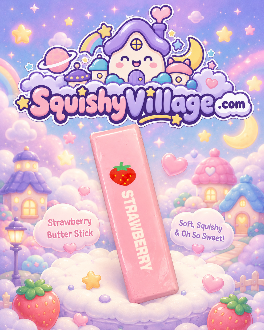 Strawberry Butter Stick Squishy