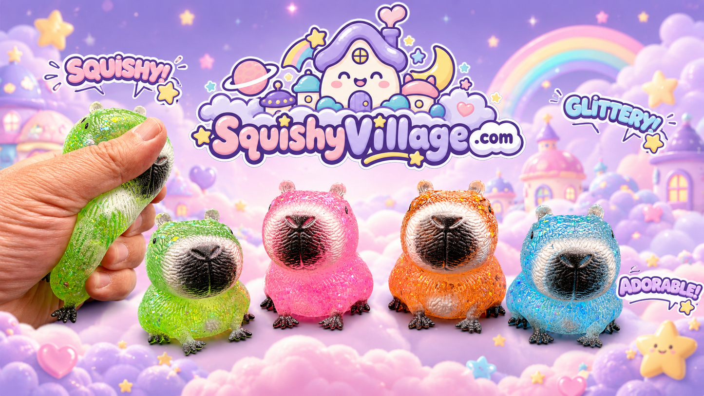 Capybara Glitter Squishy #1 One Random Color