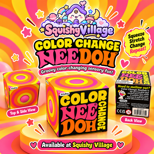 Pink Color Change NeeDoh – Groovy Color-Changing Sensory Squishy 1 each
