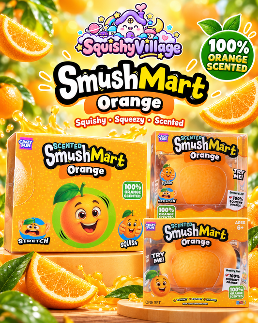 SmushMart Orange Scented Squishy – Soft, Stretchy & Squeezable