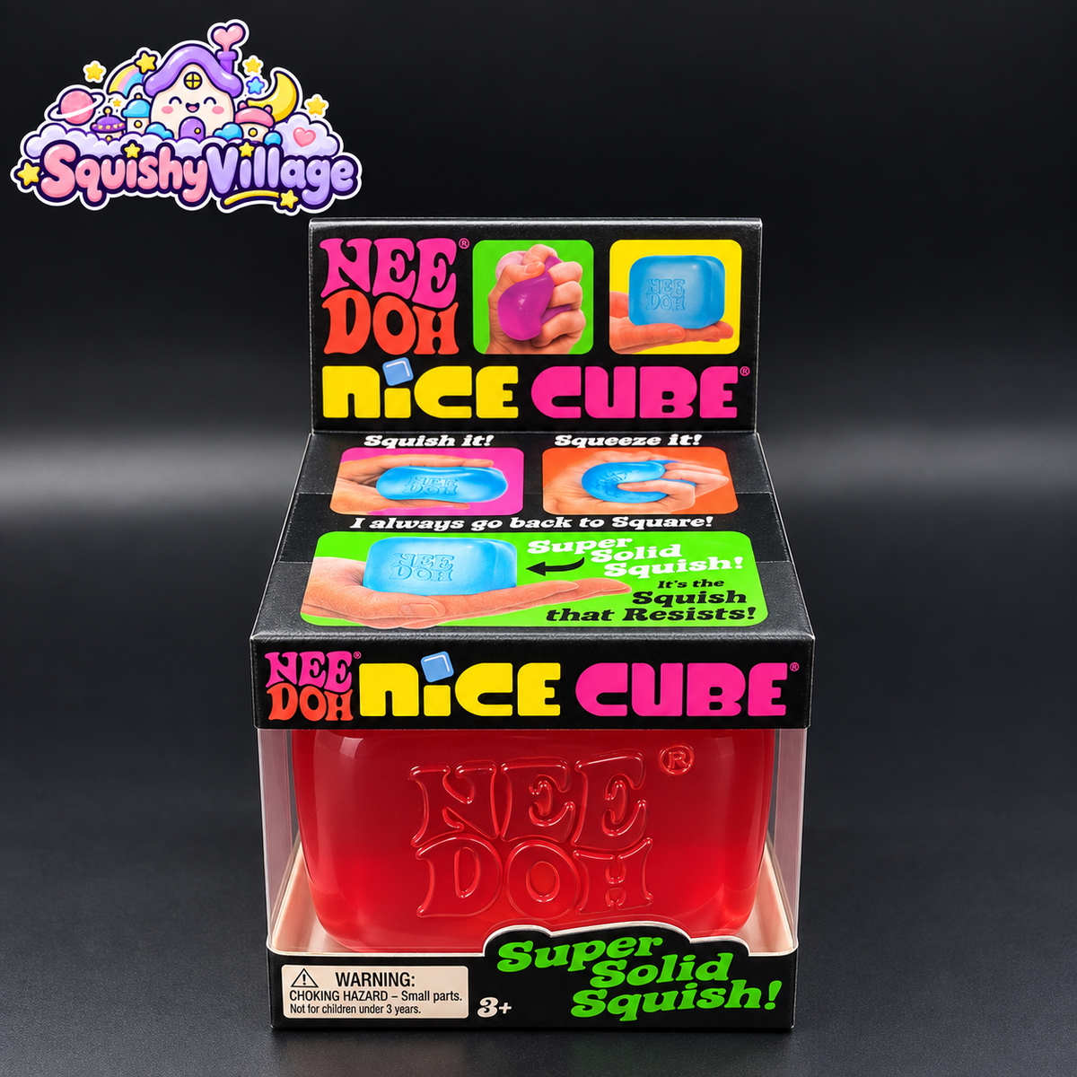 Pink NeeDoh Nice Cube – Super Solid Squishy Sensory Toy
