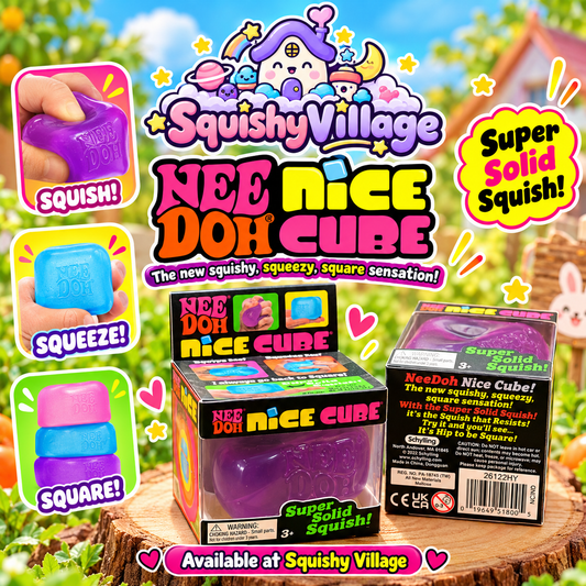 Purple NeeDoh Nice Cube – Super Solid Squishy Sensory Toy